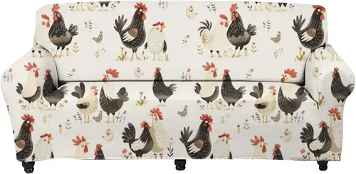 Vista 38 de Forchrinse Funda de sofá con estampado navajo africano para sofá de 1 cojín, funda elástica para sofá, protector de muebles para casa rural, hogar