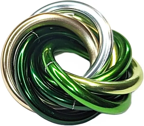 Vista 41 de Bola Fidget Möbii (MultiColor): Herramienta de juguete silenciosa para aliviar el estrés, ansiedad y estimular el ADHD para el hogar, viajes Cromo
