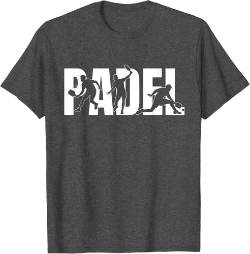 Vista 14 de Camiseta de regalo para amantes de los deportes con silueta de padel