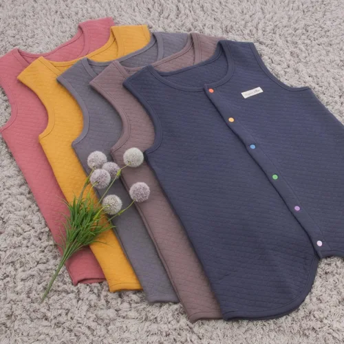 Vista 5 de OrganicBoom 100% algodón orgánico certificado sonrisa bebé dormir acolchado jacquard chaleco suave manta portátil