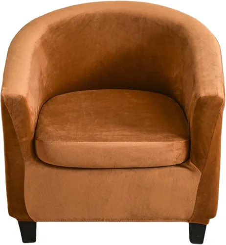 Vista 15 de NILUOH - Funda para silla de club de 2 piezas, funda elástica para silla de bañera redonda, fundas para silla de barril, fundas antideslizantes