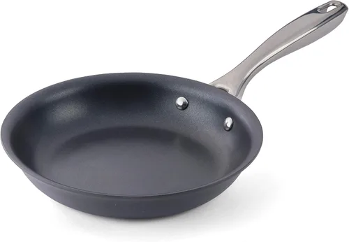 Vista 8 de CUISIPRO Sartén de acero inoxidable anodizado duro de fácil liberación, 2.25qt/9.5" diam