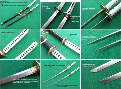 Vista 4 de Dream2Reality Cosplay Devil May Cry Vergil Yamato Réplica Espada 1065 Acero de Alto Carbono Hecho a Mano Completo Tang Katana