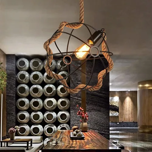 Vista 3 de Genérico Araña moderna, Lámparas colgantes retro redonda isla – Candelabros de iluminación lámpara colgante altura ajustable clásico elegante techo