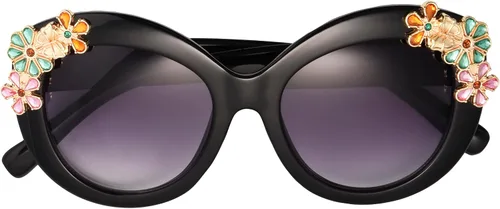 Vista 2 de Betsey Johnson Gafas de sol redondas para fiesta en el jardín