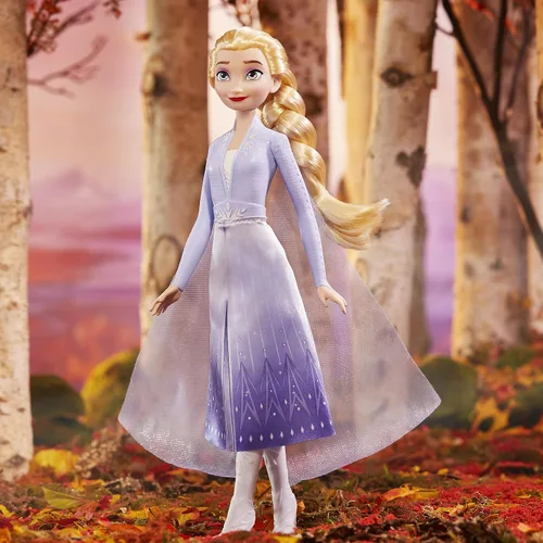 Vista 7 de Disney Frozen 2 Elsa Frozen Shimmer - Muñeca de moda, falda, zapatos y cabello largo rubio, juguete para niños de 3 años en adelante