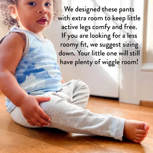 Vista 5 de HonestBaby Baby Infant Organic Cotton Cuff-Less Harem Pants Multi-Pack