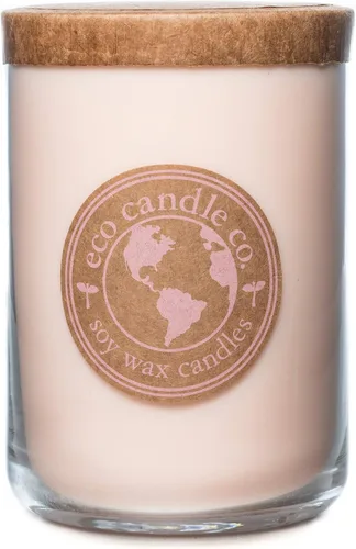 Vista 20 de ECO CANDLE CO. Vela reciclada, té negro y miel, 6 oz. - Aromas de té picante, nuez moscada, miel y naranja - 100% cera de soja, sin plomo, etiqueta