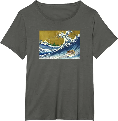 Vista 15 de Camiseta de surf japonés con diseño de erizo Azul Marino