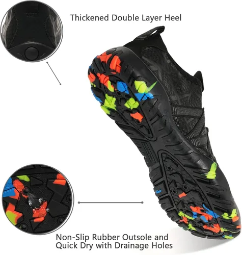 Vista 5 de WateLves - Zapatos de agua para hombres y mujeres, para natación, para la playa, la piscina, surfear, hacer yoga o aeróbics acuático, calcetines