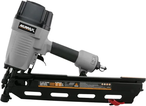 Vista 2 de NuMax SFR2190WN Clavadora neumática de 21 grados con cabeza redonda completa de 3-1/2" y clavos (500 unidades)
