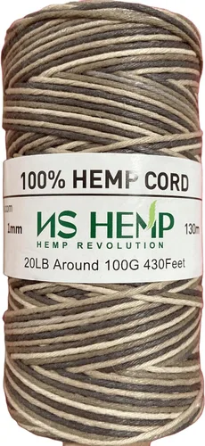 Vista 9 de 【 NS HEMP 】 Cordón de cáñamo 100% para la fabricación de joyas, cordón de cáñamo de 0.039 in, 426.5 ft (29# California Sky)