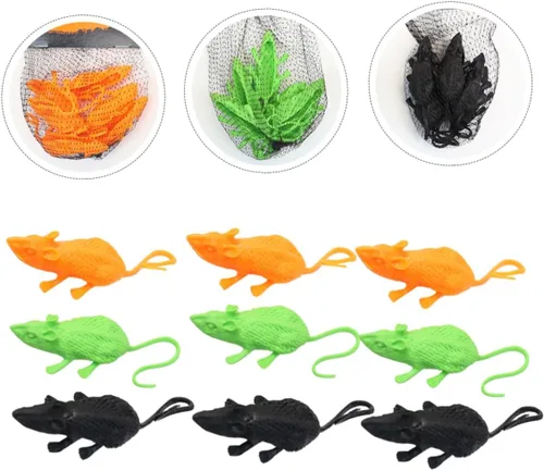 Vista 8 de Kisangel 18pcs Realistic Fake Mouse Decor for Halloween Pranks Unique Mice Toy Layout Props Soft Material for Home and Party Decoration Chic and