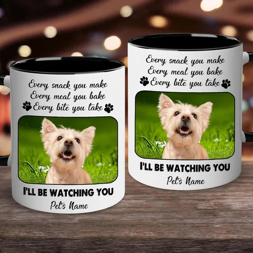Vista 5 de WHIDOBE Taza personalizada para perro, tazas de café personalizadas de 11 onzas, 15 onzas, regalos de cumpleaños de Navidad para amantes de las 1