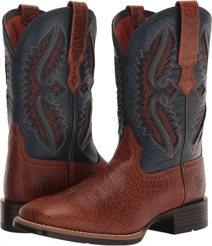 Vista 7 de Ariat Rowder Venttek 360 - Botas de punta cuadrada para hombre color azul marrón