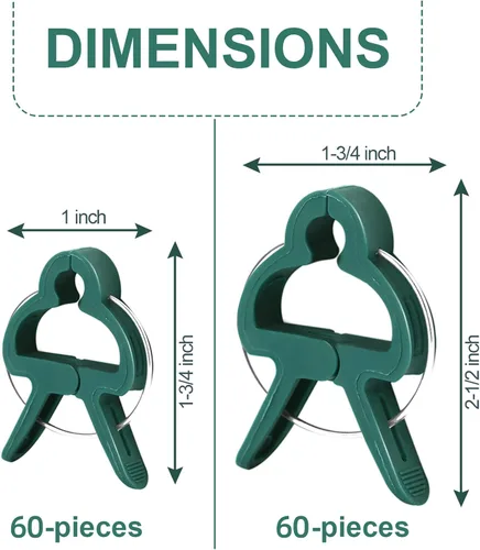 Vista 3 de Yinghezu 120 clips de soporte para plantas, flores y vides, clips de soporte para plantas de tomate de jardín para apoyar tallos, enredaderas