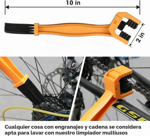 Vista 2 de Juego de herramientas de limpieza de bicicletas de 7 piezas, kit de cepillo limpio para bicicleta, adecuado para montaña, carretera, ciudad