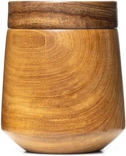 Vista 4 de Rainforest Bowls Juego de 4 cuencos de madera de Mushiwan de borde redondeado de Java con tapa, 4 pulgadas de diámetro, apto para el calor