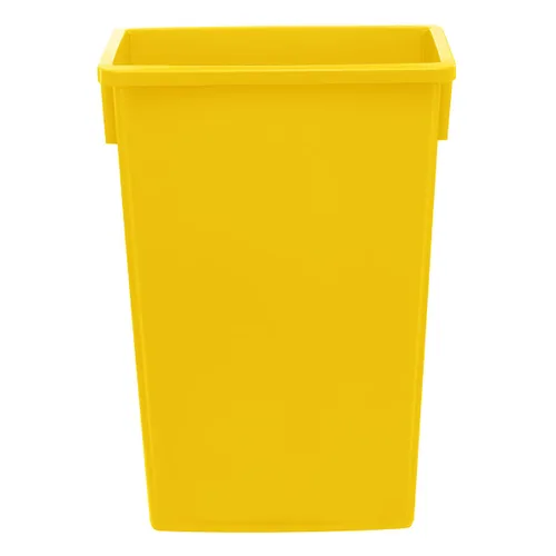 Vista 8 de Cubo de basura rectangular de plástico negro de 16 galones, perfecto para cocina, oficina