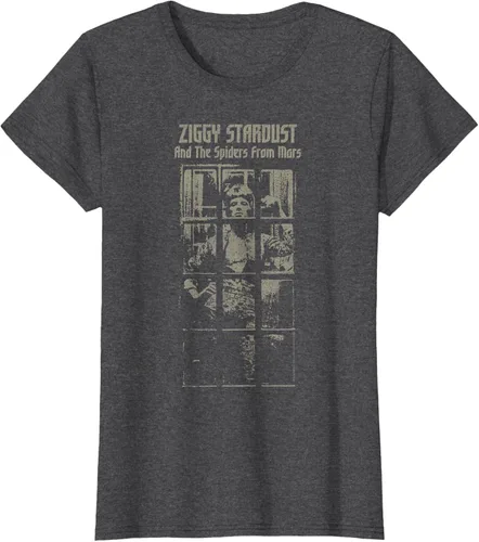 Vista 7 de David Bowie - Camiseta And The Spiders From Mars Faded, Negro