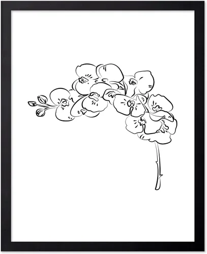 Vista 17 de Poster Master Póster Plumeria - Impresión de flores retro, arte floral, arte de flores tropicales, arte de línea - Arte de boceto - Arte abstracto