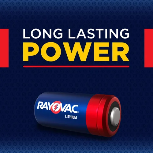 Vista 6 de Rayovac Baterías de 123 A (paquete de 2), baterías de litio 123A, ideales para cámaras