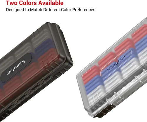 Vista 6 de Funda para tarjetas SD de 36 ranuras con 36 fundas individuales de plástico transparente para 36 tarjetas SD SDXC SDHC, resistente al agua
