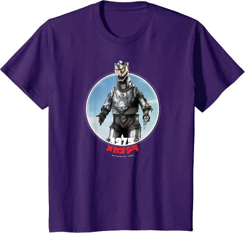 Vista 6 de Godzilla Mechagodzilla 1975 Icons of Toho T-Shirt Asphalt Grey