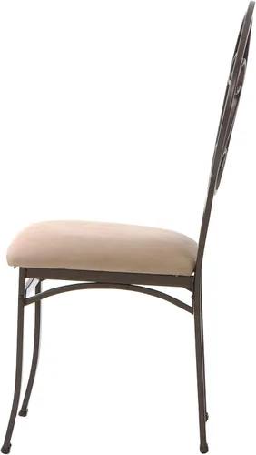Vista 4 de SEI Furniture Lucianna - Juego de 4 sillas de comedor, marco marrón oscuro con asiento de gamuza beige