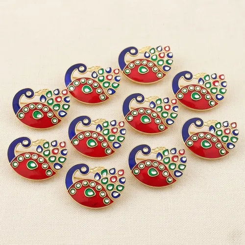 Vista 14 de LOVENSPIRE Paquete de 10 soportes decorativos Kalash Haldi Kumkum Roli Chawal/soporte de arroz Indio Festival Favor Diwali Rakhi Pooja Mandir Tika
