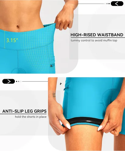 Vista 3 de Pantalones cortos de ciclismo acolchados 4D para mujer, 57 pulgadas, ropa interior de ciclismo, ciclismo de carretera, pantalones cortos para mujer