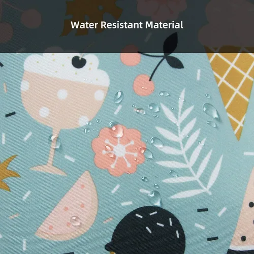 Vista 6 de Bolsa de pañales impermeable para mamá y papá, bolsas de viaje medianas multifunción (postre de dibujos animados)
