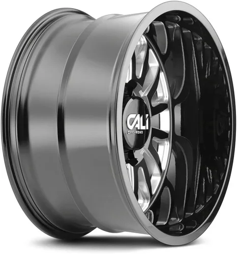 Vista 2 de CALI OFF-ROAD SUMMIT (9110) 20x12 8x165.1-51et mm BRILLANTE NEGRO/MILLED SPOKES rueda