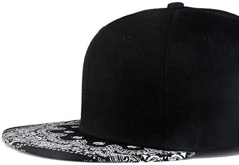 Vista 6 de CNUSER Snapback Hats for Men Women,Fashion Baseball Cap,Hip Hop Flat Bill Brim Adjustable Dad Hats