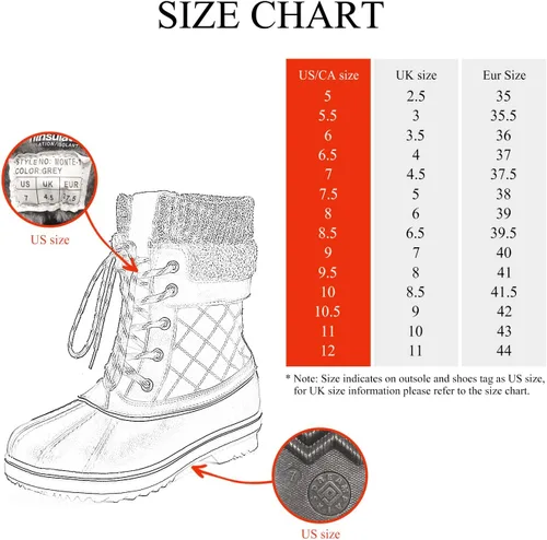 Vista 2 de DREAM PAIRS Botas de nieve de invierno para mujer
