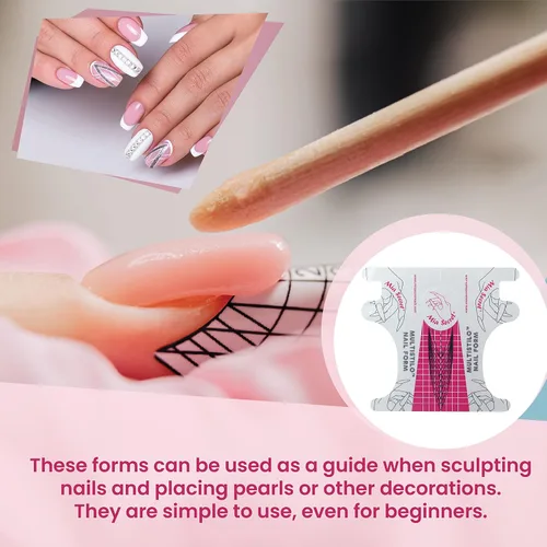 Vista 6 de Mia Secret Multistilo 500 PCS - Puntas de extensión de uñas, formas para uñas acrílicas y de gel - Pegatinas guía