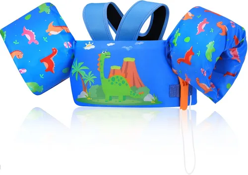 Vista 32 de Moko Banda de natación para niños de 20-30-50 libras, bonito chaleco de natación de dibujos animados para niños pequeños, flotadores de piscina