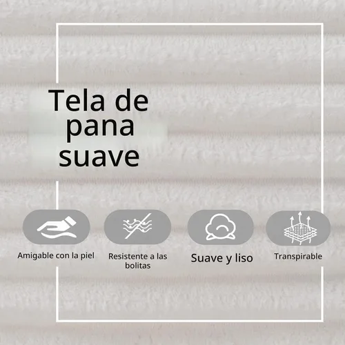 Vista 6 de Sofás seccionales sin hueso en forma de L de 104 pulgadas para sala de estar, cómodo sofá de pana con diván y portavasos, reposabrazos ancho
