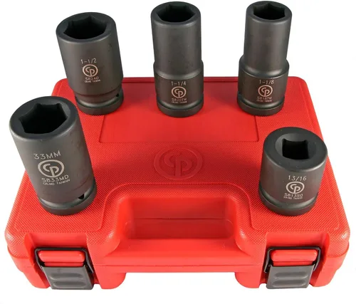 Vista 6 de Chicago Pneumatic SS814D - Unidad cuadrada de 1 pulgada, métrica profunda, 6 puntos, juego de llaves de impacto (4 piezas)