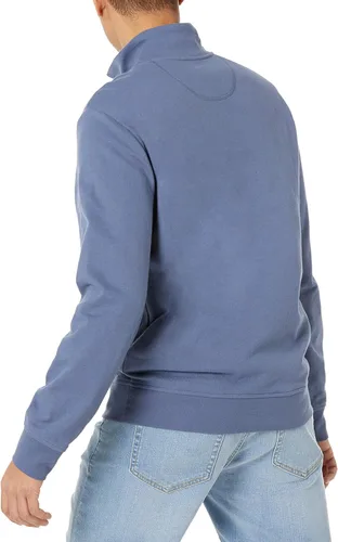 Vista 2 de Tienda Essentials Sudadera ligera de rizo francés con cremallera de un cuarto para hombre