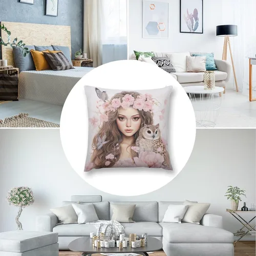 Vista 5 de Cojines Decorativos para Sala - Fundas de almohada de terciopelo para sofá, sala de estar, dormitorio, interior, decoración del hogar, 26 x 26