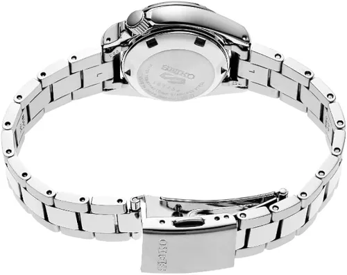 Vista 3 de SEIKO Reloj automático de acero inoxidable plateado con esfera azul para hombre, Negro -, Moderno