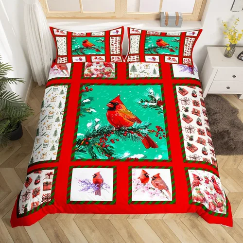 Vista 11 de Juego de ropa de cama de mariquita roja, tamaño individual, funda de edredón de mariquitas de dibujos animados para niños y niños, bonita funda