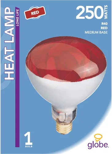Vista 2 de Globe Electric 03917 - Bombilla incandescente R40 de 250 W, base E26, color rojo