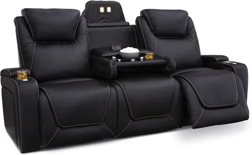 Vista 11 de Seatcraft Colosseum - Sofá marrón con mesa plegable