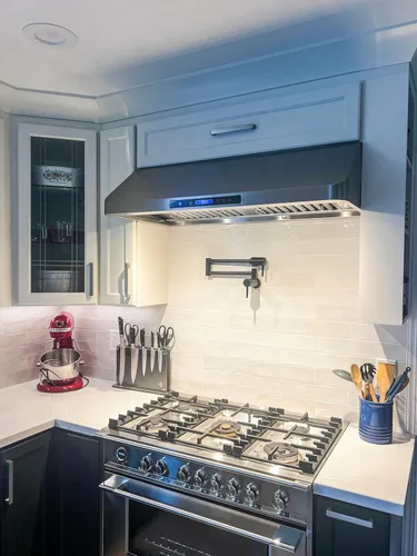 Vista 9 de PROLINE - Campana extractora para debajo del gabinete de 30 pulgadas, con canalización, 900 CFM, acero inoxidable, luces LED, motor soplador ultra