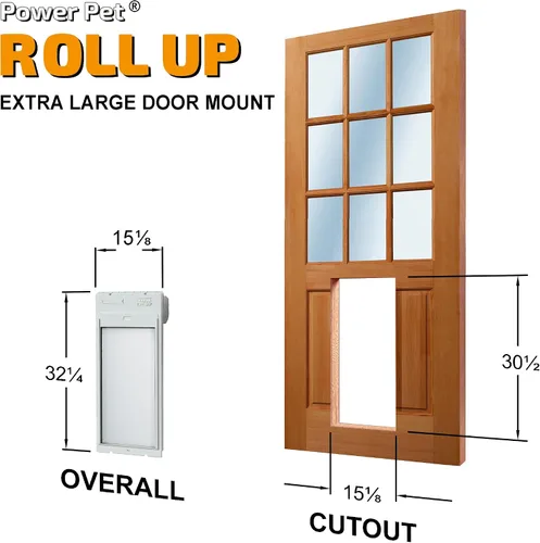 Vista 4 de Power Pet Roll Up - Puerta inteligente confiable para perro, operación automática del collar para mascotas con o sin aplicación, alta seguridad