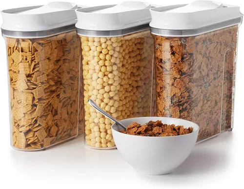 Vista 8 de OXO Good Grips Juego de dispensadores de cereales POP de 3 piezas