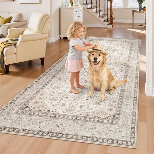 Vista 22 de Alfombra lavable de cocina de 2 x 6: antideslizante oriental interior alfombra pasillo Soft Easy Clean Thin Floor Throw Carpet for Bedroom