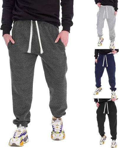 Vista 7 de Pantalones deportivos para hombre, ajuste holgado, pantalones deportivos para hombre, pantalones deportivos de ajuste holgado, con cordón